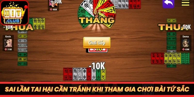 Sai lầm tai hại cần tránh khi tham gia chơi bài tứ sắc
