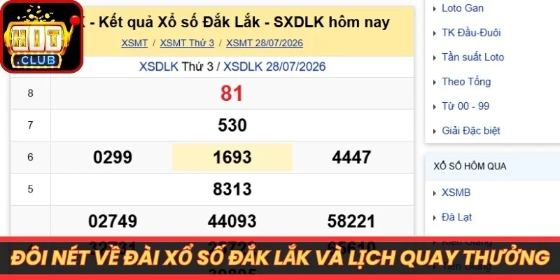 Đôi nét về đài xổ số Daklak và lịch quay thưởng