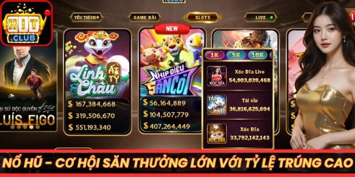 Nổ Hũ - Cơ hội săn thưởng lớn với tỷ lệ trúng cao