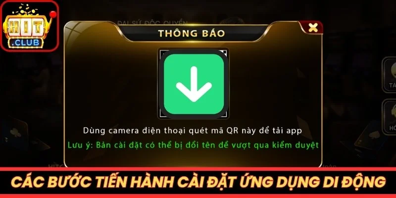 Các bước tiến hành cài đặt ứng dụng di động